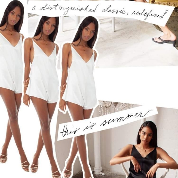Are you am I white silk romper - Picture 3 of 7